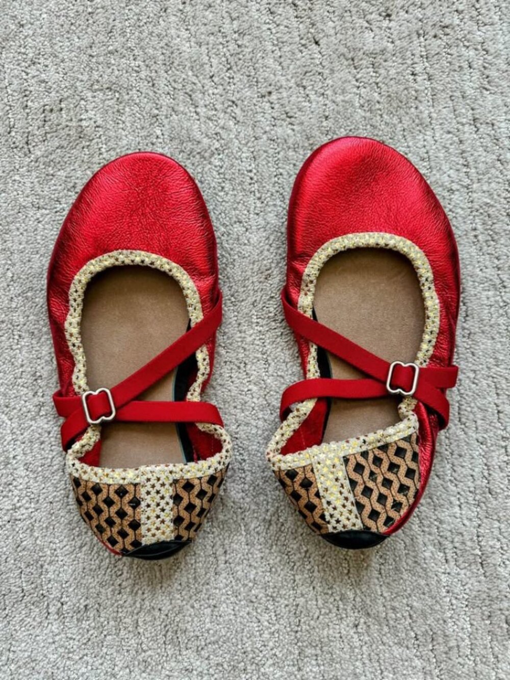 Ruby red handmade Softstar ballerina flats
